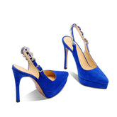 Falyn Royal Blue Platform Heels
